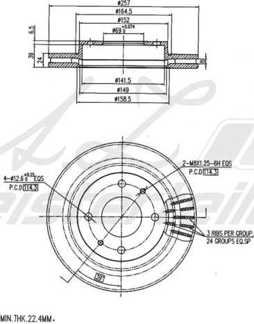 A.Z. Meisterteile AZMT-44-024-2233 - Disque de frein cwaw.fr