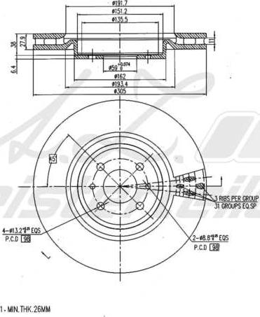 A.Z. Meisterteile AZMT-44-024-2224 - Disque de frein cwaw.fr