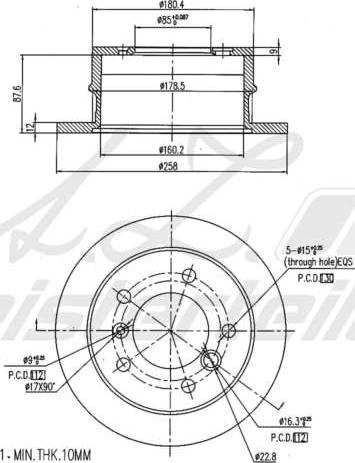 A.Z. Meisterteile AZMT-44-024-2225 - Disque de frein cwaw.fr