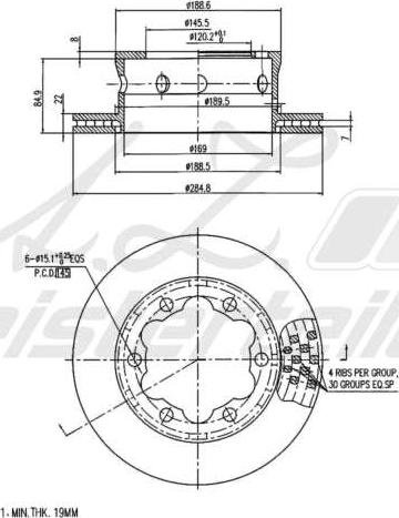 A.Z. Meisterteile AZMT-44-024-2226 - Disque de frein cwaw.fr