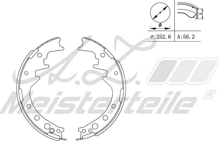 A.Z. Meisterteile AZMT-44-026-1413 - Jeu de mâchoires de frein cwaw.fr