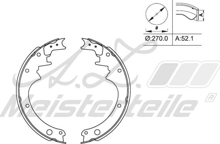 A.Z. Meisterteile AZMT-44-026-1356 - Jeu de mâchoires de frein cwaw.fr