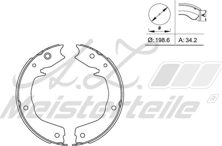 A.Z. Meisterteile AZMT-44-026-1245 - Jeu de mâchoires de frein cwaw.fr