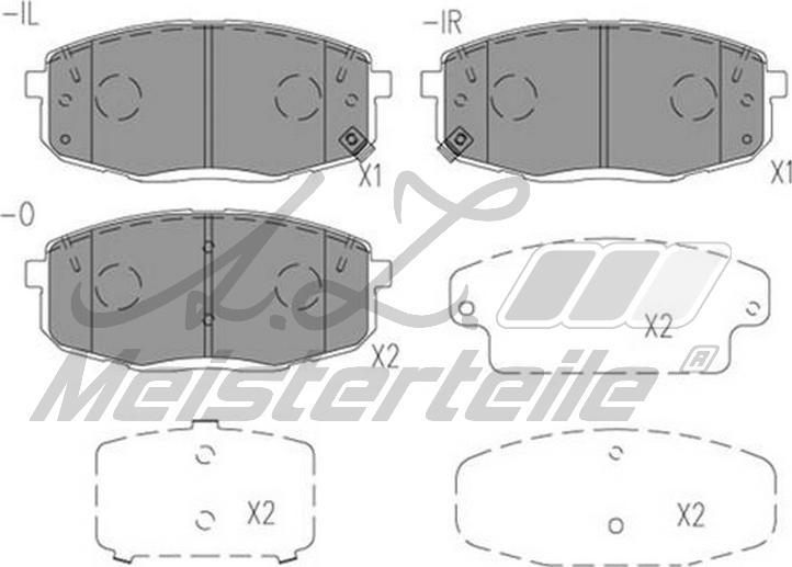 A.Z. Meisterteile AZMT-44-022-1996 - Kit de plaquettes de frein, frein à disque cwaw.fr