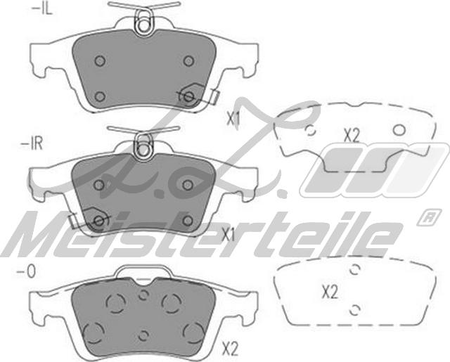 A.Z. Meisterteile AZMT-44-022-1991 - Kit de plaquettes de frein, frein à disque cwaw.fr