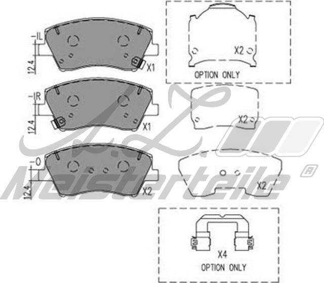 A.Z. Meisterteile AZMT-44-022-1998 - Kit de plaquettes de frein, frein à disque cwaw.fr