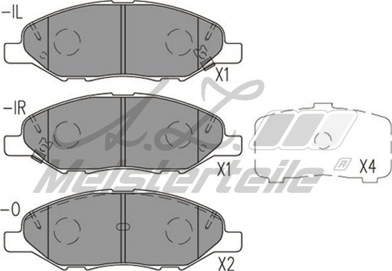 A.Z. Meisterteile AZMT-44-022-1946 - Kit de plaquettes de frein, frein à disque cwaw.fr