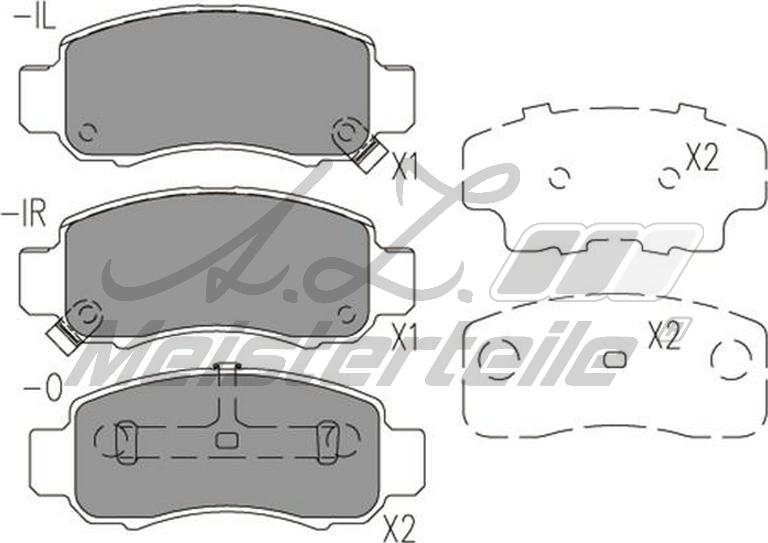 A.Z. Meisterteile AZMT-44-022-1942 - Kit de plaquettes de frein, frein à disque cwaw.fr