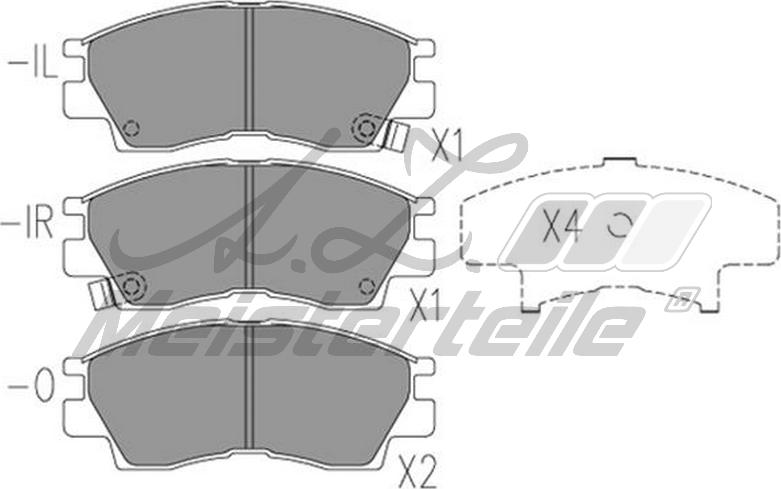 A.Z. Meisterteile AZMT-44-022-1905 - Kit de plaquettes de frein, frein à disque cwaw.fr