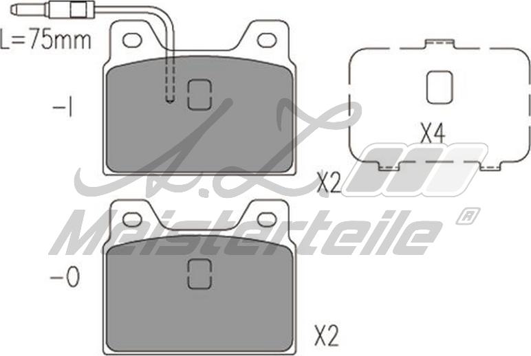 A.Z. Meisterteile AZMT-44-022-1919 - Kit de plaquettes de frein, frein à disque cwaw.fr