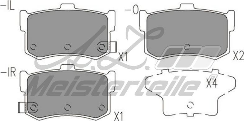 A.Z. Meisterteile AZMT-44-022-1910 - Kit de plaquettes de frein, frein à disque cwaw.fr