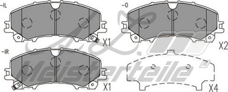 A.Z. Meisterteile AZMT-44-022-1912 - Kit de plaquettes de frein, frein à disque cwaw.fr