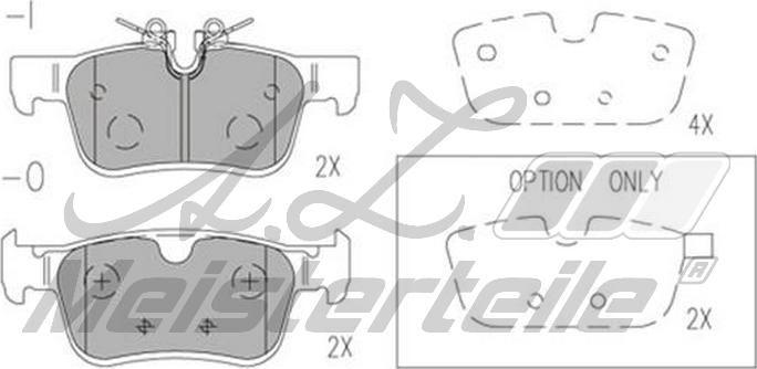 A.Z. Meisterteile AZMT-44-022-1985 - Kit de plaquettes de frein, frein à disque cwaw.fr