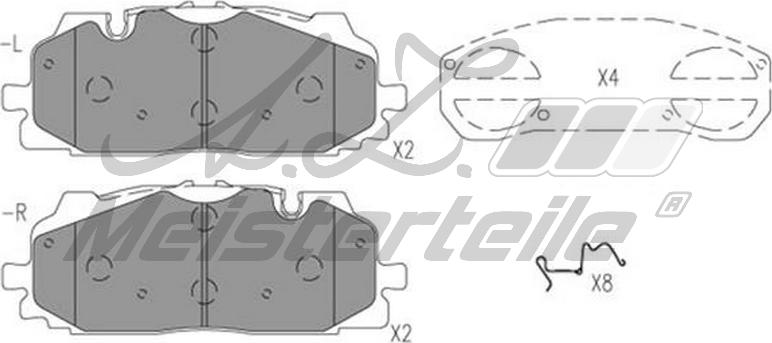 A.Z. Meisterteile AZMT-44-022-1983 - Kit de plaquettes de frein, frein à disque cwaw.fr