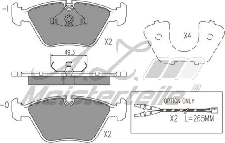 A.Z. Meisterteile AZMT-44-022-1933 - Kit de plaquettes de frein, frein à disque cwaw.fr