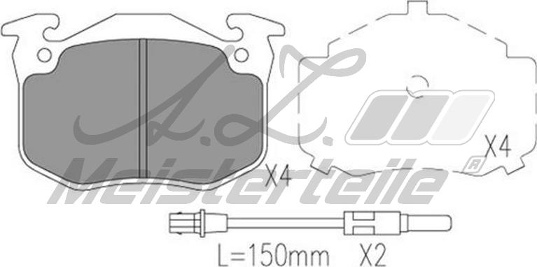 A.Z. Meisterteile AZMT-44-022-1926 - Kit de plaquettes de frein, frein à disque cwaw.fr