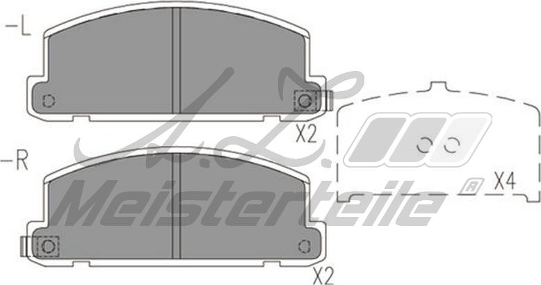 A.Z. Meisterteile AZMT-44-022-1921 - Kit de plaquettes de frein, frein à disque cwaw.fr