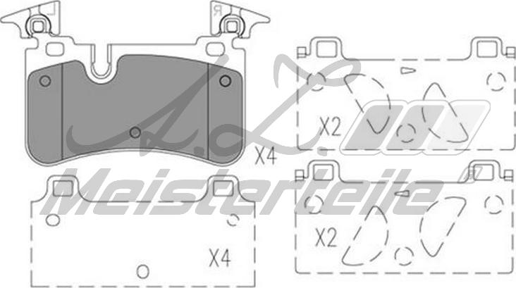 A.Z. Meisterteile AZMT-44-022-1928 - Kit de plaquettes de frein, frein à disque cwaw.fr