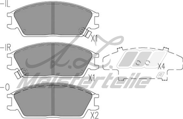 A.Z. Meisterteile AZMT-44-022-1493 - Kit de plaquettes de frein, frein à disque cwaw.fr