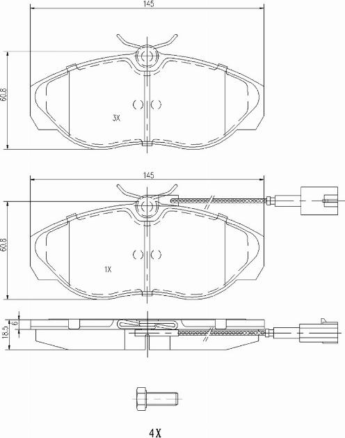 A.Z. Meisterteile AZMT-44-022-1444 - Kit de plaquettes de frein, frein à disque cwaw.fr