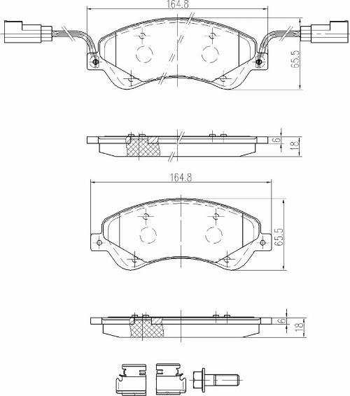 A.Z. Meisterteile AZMT-44-022-1467 - Kit de plaquettes de frein, frein à disque cwaw.fr