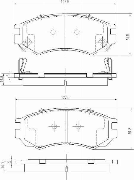 A.Z. Meisterteile AZMT-44-022-1402 - Kit de plaquettes de frein, frein à disque cwaw.fr