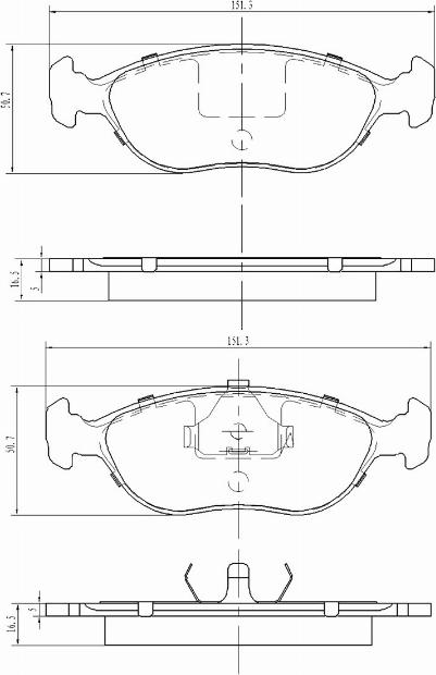 A.Z. Meisterteile AZMT-44-022-1416 - Kit de plaquettes de frein, frein à disque cwaw.fr