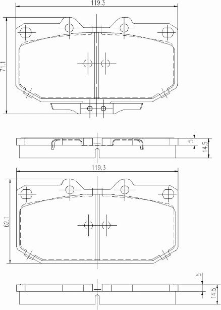 A.Z. Meisterteile AZMT-44-022-1433 - Kit de plaquettes de frein, frein à disque cwaw.fr