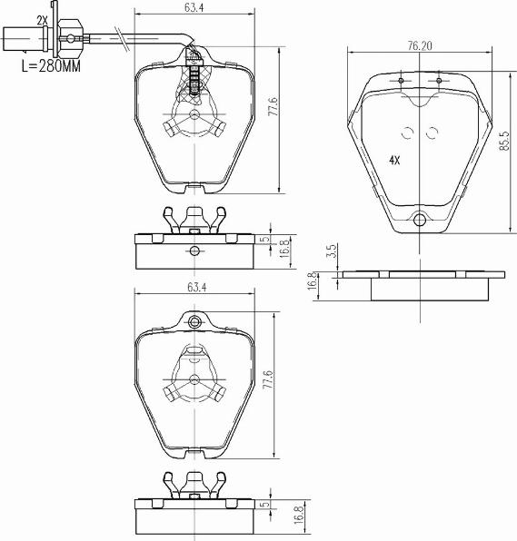 A.Z. Meisterteile AZMT-44-022-1432 - Kit de plaquettes de frein, frein à disque cwaw.fr