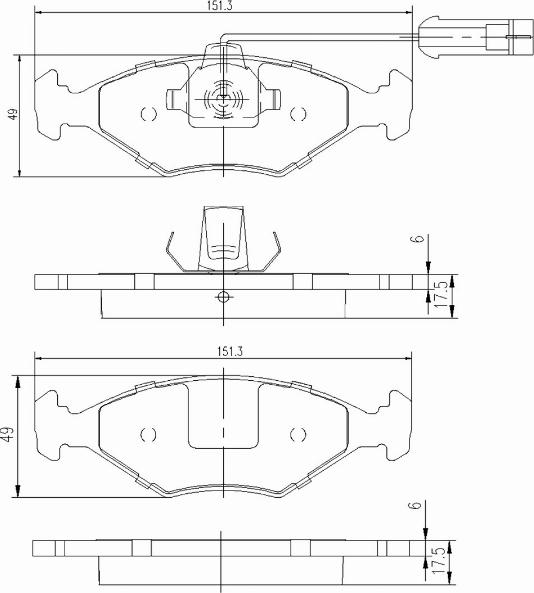 A.Z. Meisterteile AZMT-44-022-1420 - Kit de plaquettes de frein, frein à disque cwaw.fr