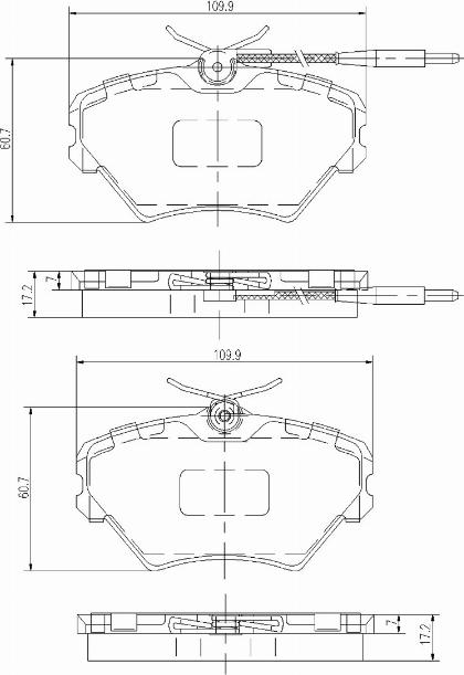 A.Z. Meisterteile AZMT-44-022-1428 - Kit de plaquettes de frein, frein à disque cwaw.fr