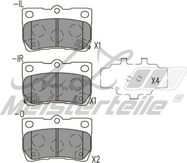 A.Z. Meisterteile AZMT-44-022-1599 - Kit de plaquettes de frein, frein à disque cwaw.fr