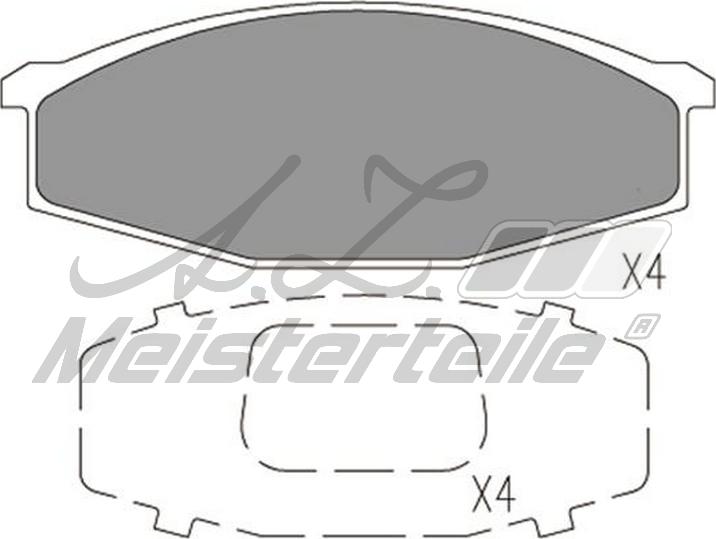 A.Z. Meisterteile AZMT-44-022-1591 - Kit de plaquettes de frein, frein à disque cwaw.fr