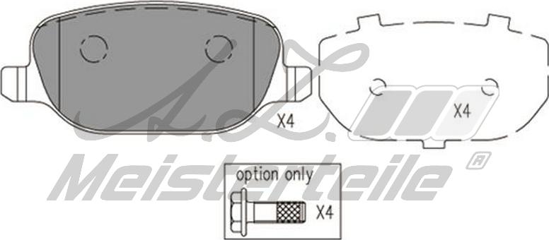 A.Z. Meisterteile AZMT-44-022-1550 - Kit de plaquettes de frein, frein à disque cwaw.fr