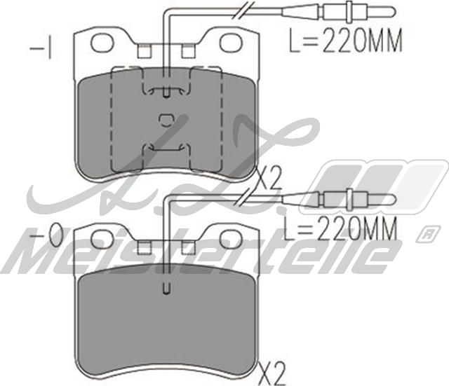 A.Z. Meisterteile AZMT-44-022-1551 - Kit de plaquettes de frein, frein à disque cwaw.fr