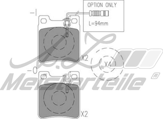 A.Z. Meisterteile AZMT-44-022-1564 - Kit de plaquettes de frein, frein à disque cwaw.fr