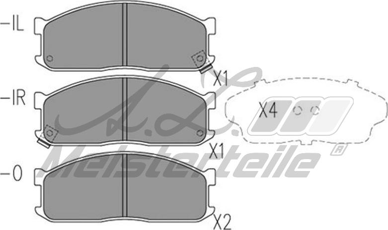 A.Z. Meisterteile AZMT-44-022-1560 - Kit de plaquettes de frein, frein à disque cwaw.fr