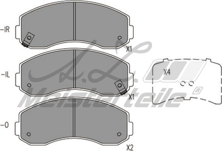 A.Z. Meisterteile AZMT-44-022-1518 - Kit de plaquettes de frein, frein à disque cwaw.fr