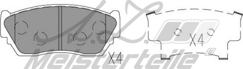 A.Z. Meisterteile AZMT-44-022-1581 - Kit de plaquettes de frein, frein à disque cwaw.fr