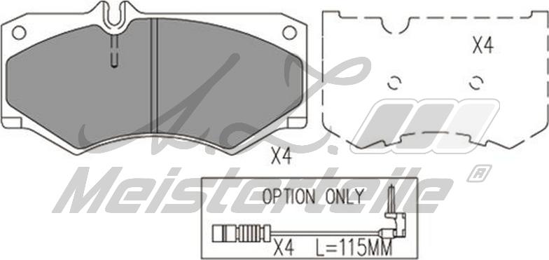 A.Z. Meisterteile AZMT-44-022-1536 - Kit de plaquettes de frein, frein à disque cwaw.fr