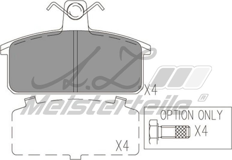 A.Z. Meisterteile AZMT-44-022-1537 - Kit de plaquettes de frein, frein à disque cwaw.fr