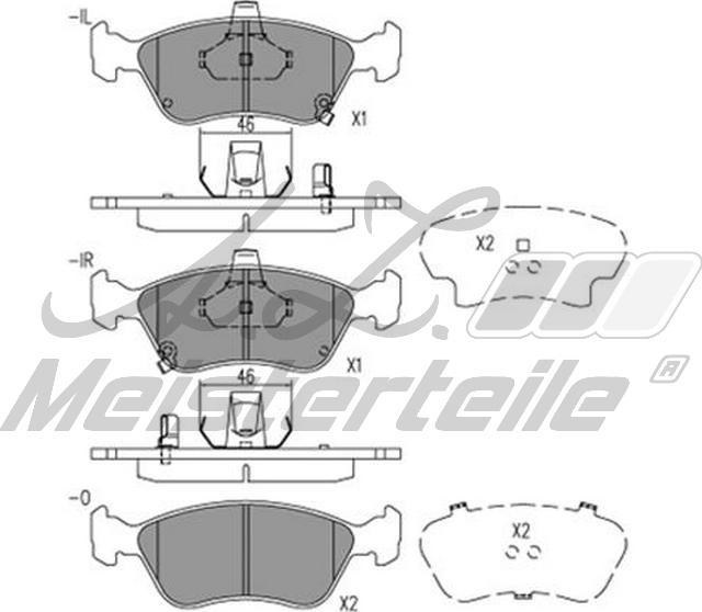 A.Z. Meisterteile AZMT-44-022-1575 - Kit de plaquettes de frein, frein à disque cwaw.fr