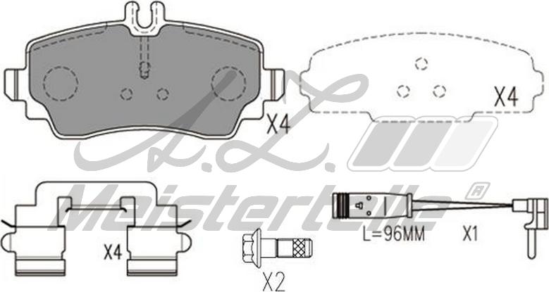 A.Z. Meisterteile AZMT-44-022-1578 - Kit de plaquettes de frein, frein à disque cwaw.fr