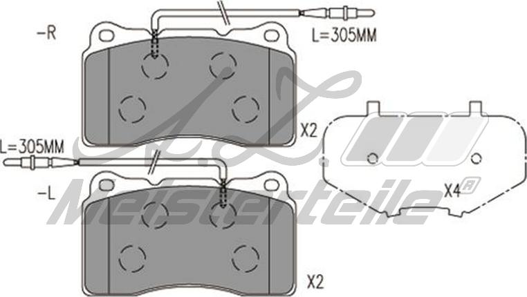 A.Z. Meisterteile AZMT-44-022-1695 - Kit de plaquettes de frein, frein à disque cwaw.fr