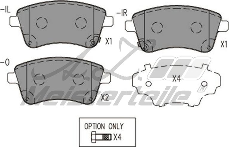 A.Z. Meisterteile AZMT-44-022-1698 - Kit de plaquettes de frein, frein à disque cwaw.fr