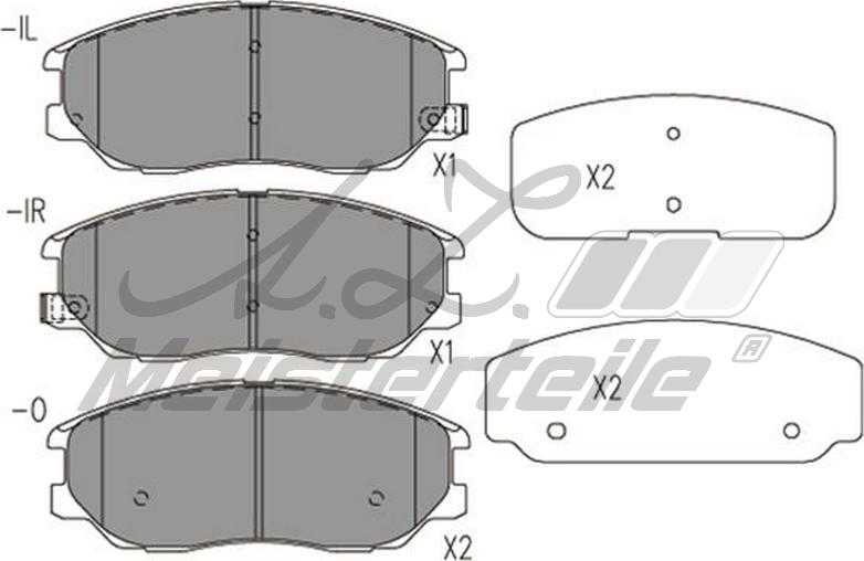 A.Z. Meisterteile AZMT-44-022-1648 - Kit de plaquettes de frein, frein à disque cwaw.fr