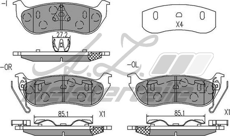 A.Z. Meisterteile AZMT-44-022-1656 - Kit de plaquettes de frein, frein à disque cwaw.fr