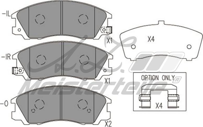 A.Z. Meisterteile AZMT-44-022-1650 - Kit de plaquettes de frein, frein à disque cwaw.fr