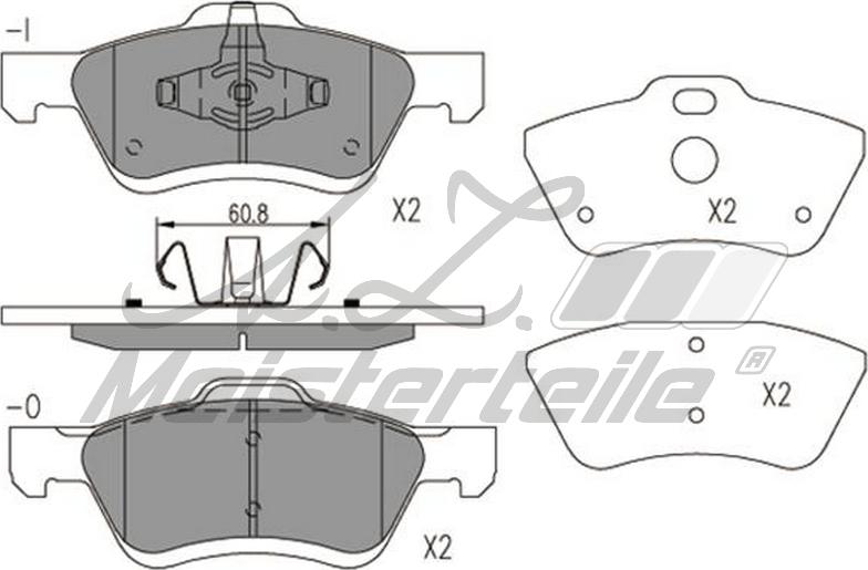 A.Z. Meisterteile AZMT-44-022-1664 - Kit de plaquettes de frein, frein à disque cwaw.fr