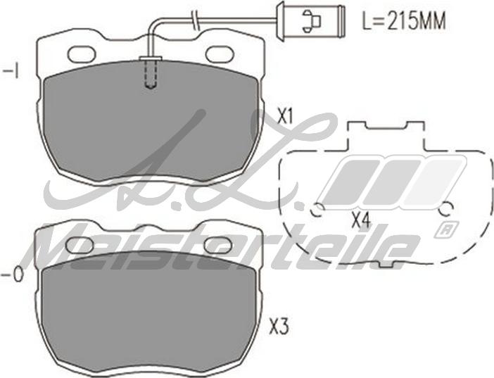 A.Z. Meisterteile AZMT-44-022-1666 - Kit de plaquettes de frein, frein à disque cwaw.fr